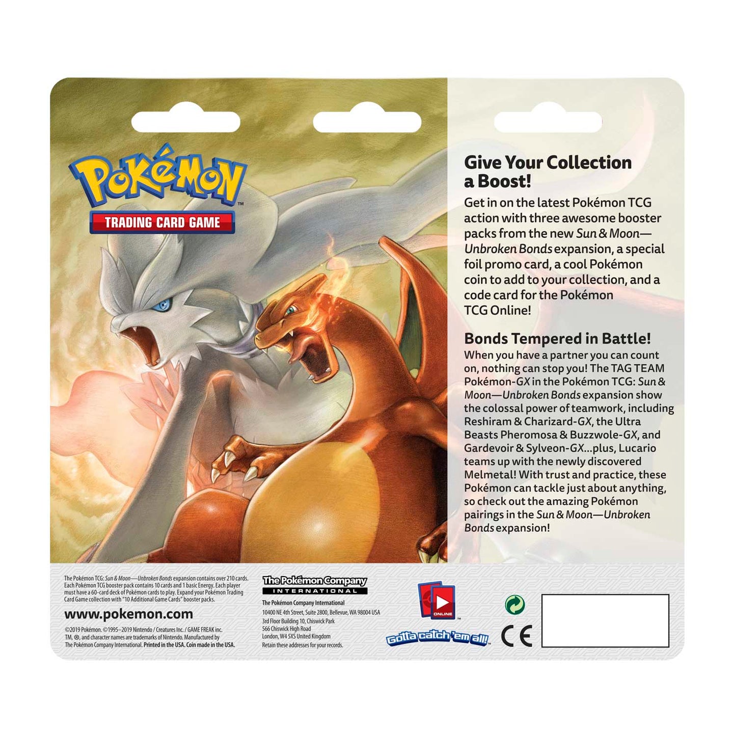 Pokémon TCG: Sun & Moon-Unbroken Bonds 3 Booster Packs, Coin & Typhlosion Promo Card